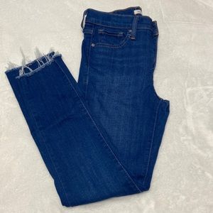 Medium blue Levi 311 Shaping Skinny raw hem jeans